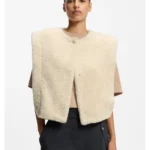 Gilet in plush teddy