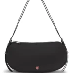 Shoulder bag with stacked logo
