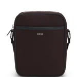 Canvas reporter bag with logo lettering