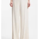 Relaxed-fit wide-leg trousers in lightweight twill