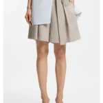 Relaxed-fit linen-blend culottes with herringbone weave