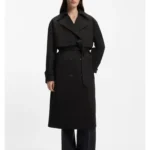 Adaptable stretch-cotton trench coat and dress in one