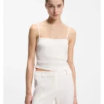 Gathered bandeau top with straps