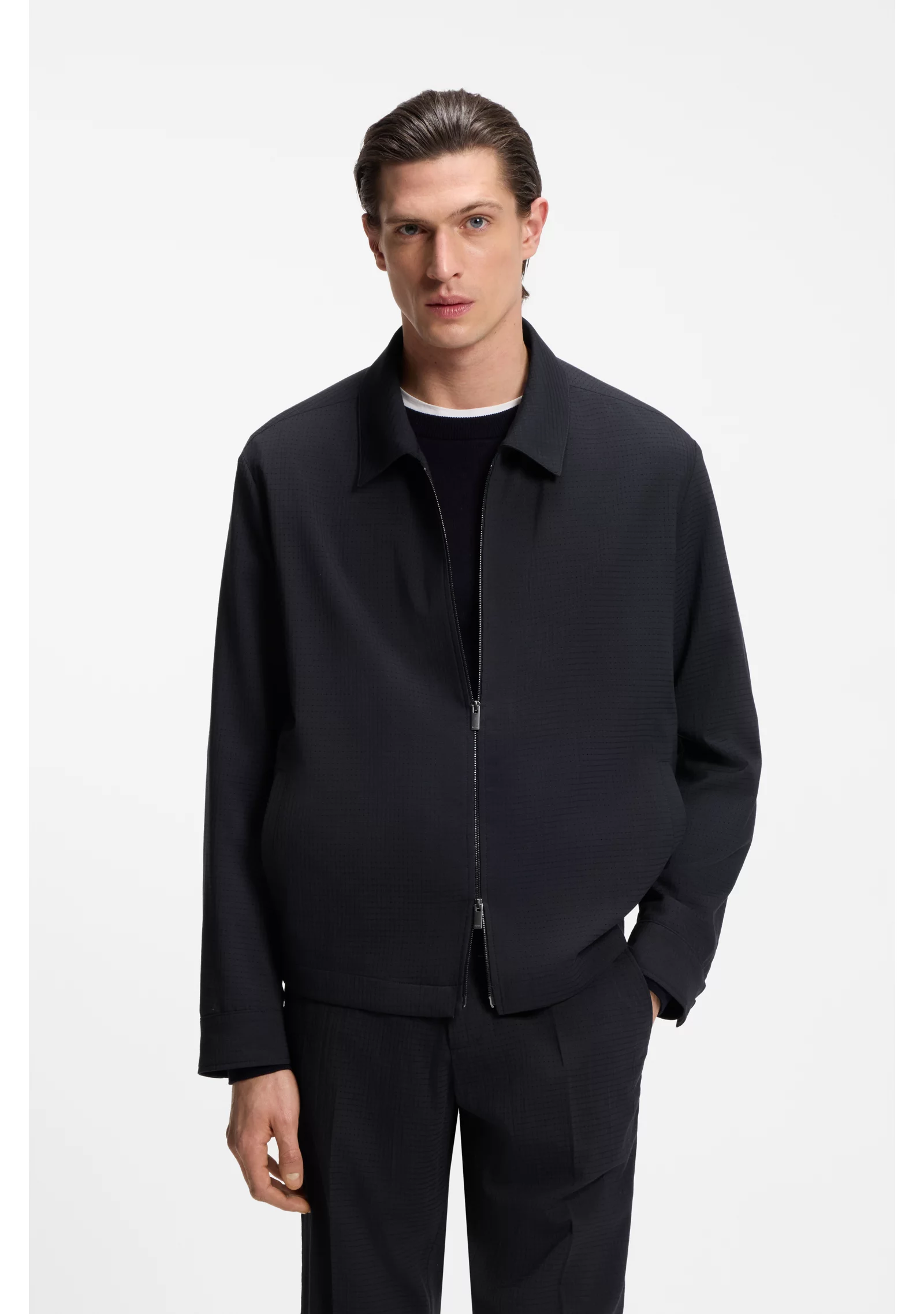 hbeu50559295_404_350 Packable relaxed-fit overshirt in a washable wool blend - Image 1