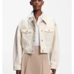 Relaxed-fit jacket in washed ecru denim