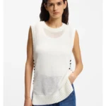 Cotton top with mesh structure