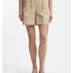 Relaxed-fit shorts in a pinstripe cotton blend