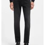 Delaware slim-fit jeans in black comfort-stretch denim