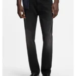 Slim-fit jeans in black stretch denim