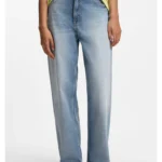 Loose-fit jeans in blue rigid denim