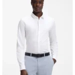 Slim-fit shirt in stretch cotton