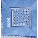 BOSS ONE Silk pocket square with digital print and logo
