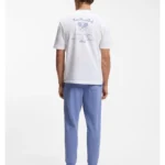 Cotton-mesh T-shirt with embroidered artwork