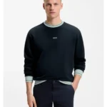 Cotton-terry sweatshirt with contrast details