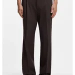 Oversized-fit trousers in stretch cotton with double pleats