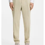 Tapered-fit trousers in washable Tech Linen