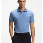 Paddy slim-fit polo shirt in interlock cotton
