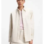 Oversized-fit blouse in cotton twill