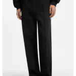 Relaxed-fit tracksuit bottoms in a structured cotton blend