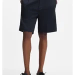 Straight-fit chino shorts in mercerised cotton