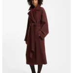 Belted coat in a wool blend