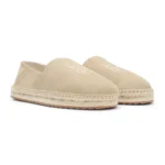 Suede espadrilles with stacked logo