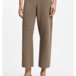 Knitted trousers in stretch fabric