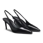 Slingback pumps in patent leather