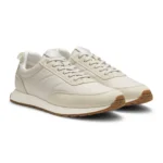 Running-inspired trainers with monogram-jacquard uppers