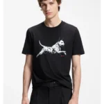 Cotton-jersey T-shirt with animal artwork
