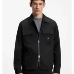 Oversized-fit shirt with zip closure