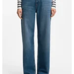 Boyfriend-fit jeans in indigo cotton blend
