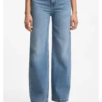 High-waisted regular-fit jeans in cross-hatch denim