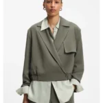 Relaxed-fit jacket in Japanese crepe