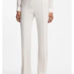 Straight-fit trousers in matte fabric