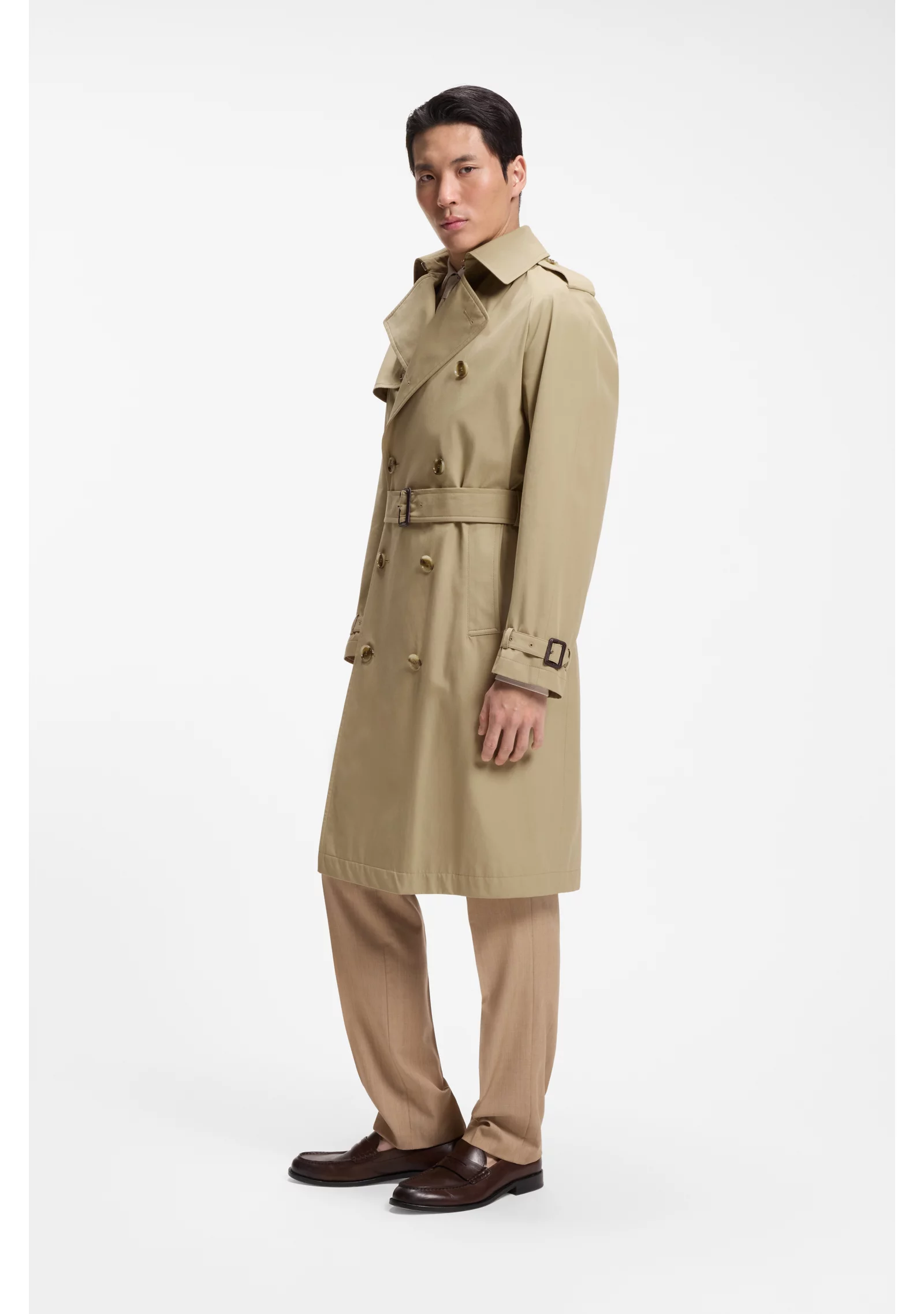 hbeu50564567_255_350 Water-repellent trench coat in cotton twill - Image 1