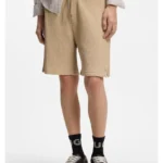 Stretch-cotton shorts with creased effect