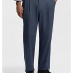 Tapered-fit trousers in stretch-cotton twill