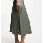 Faux-leather skirt