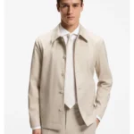 Relaxed-fit overshirt in three-layer fabric