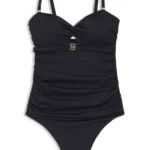 One-piece swimsuit with Double B monogram