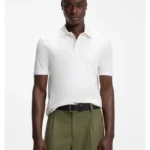 Slim-fit polo in mercerized cotton