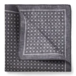 BOSS ONE Silk pocket square with printed pattern
