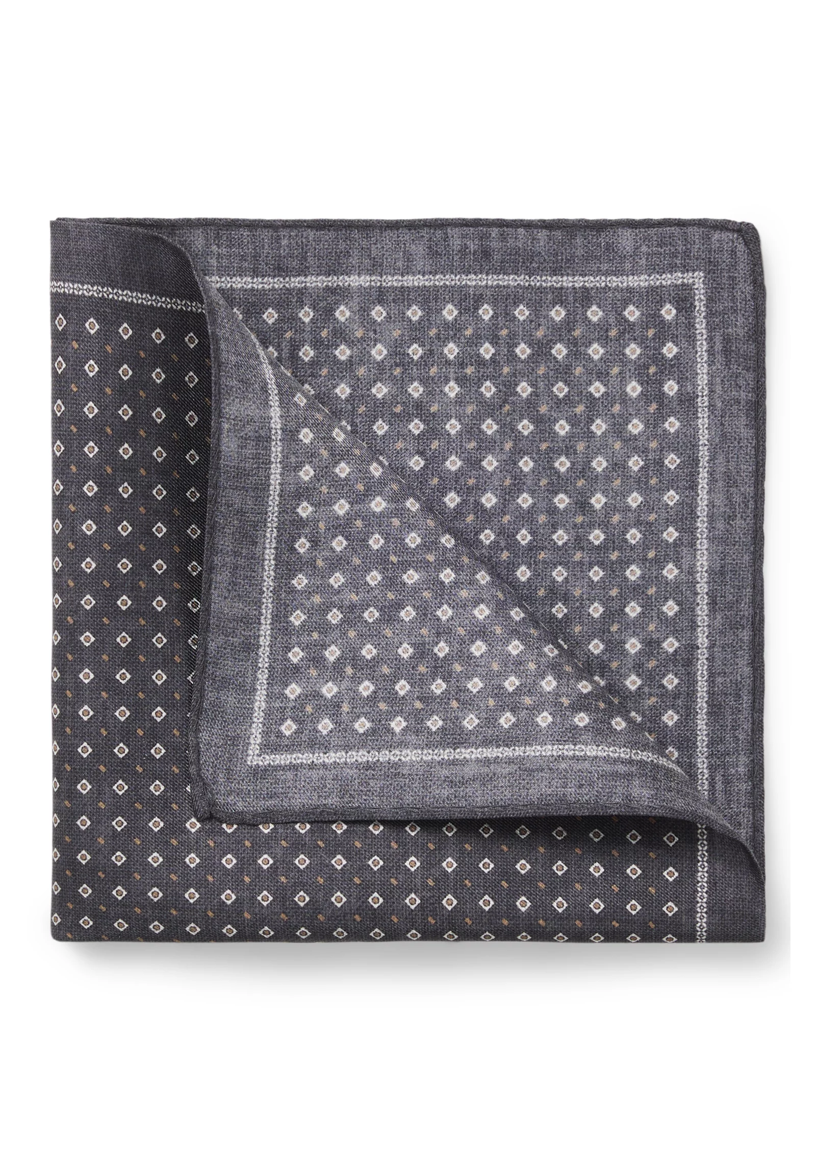 hbeu50566957_001_200 BOSS ONE Silk pocket square with printed pattern - Image 1