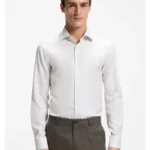 Slim-fit shirt in refined Italian cotton