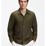 Relaxed-fit overshirt in solid twill