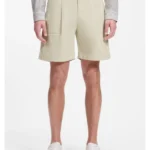 Pleated shorts with comfort waistband