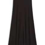 Maxi skirt in ribbed virgin wool