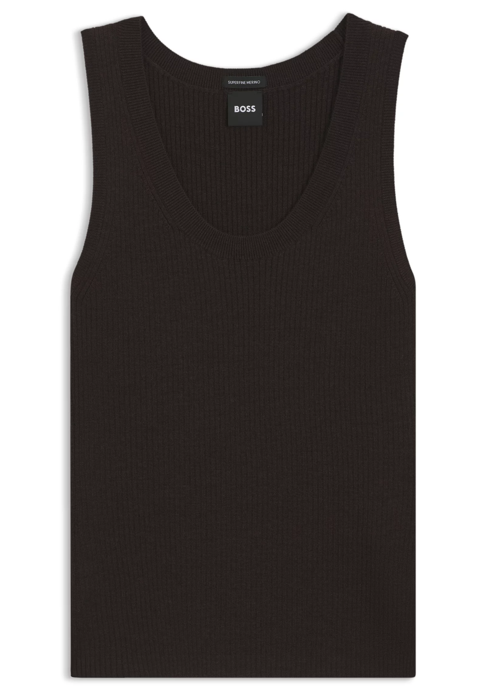 hbeu50567368_210_100 Sleeveless ribbed top in virgin wool - Image 1