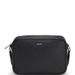 Crossbody bag with silver-tone logo lettering